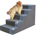 23”H Grey 5 Steps Non-Slip Foam Pet Stairs E244
