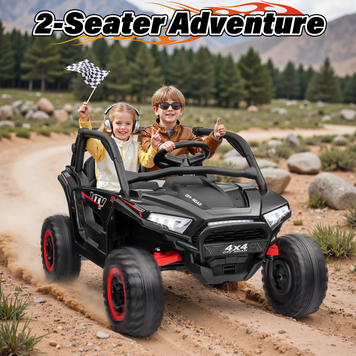 24V 2 Seater Off-Road UTV Ride on Car with Remote Control J855576