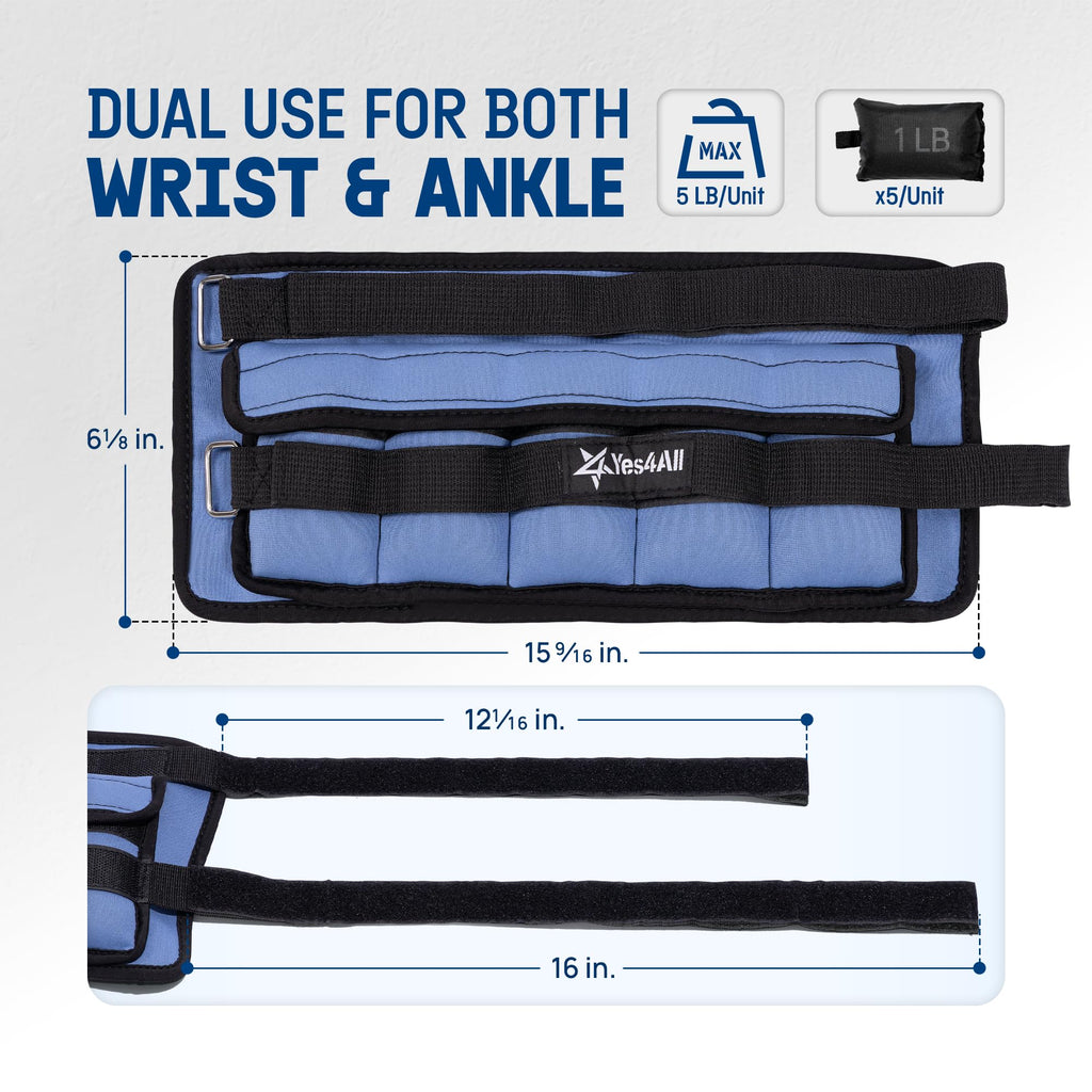 Adjustable Wrist & Ankle Weights 3.5/5 LB Pair A223