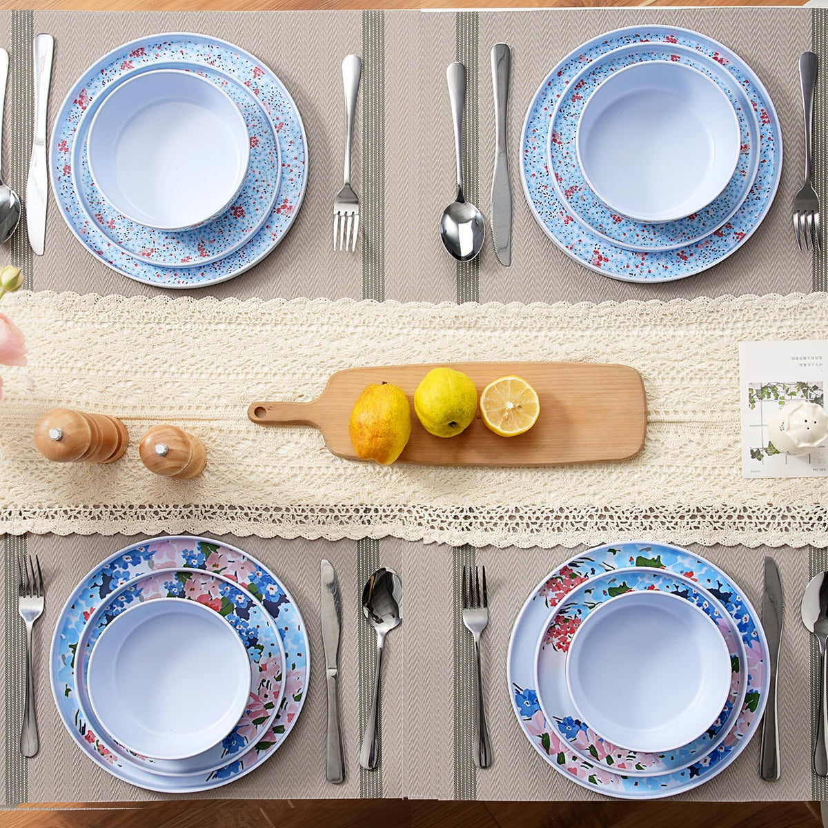 12 Pcs Melamine Dinnerware Set for 4 F543020