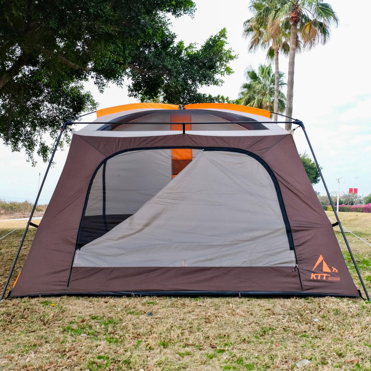 Extra Large 12 Person 2 Room 3 Door Waterproof Double Layer Cabin Tent R2819