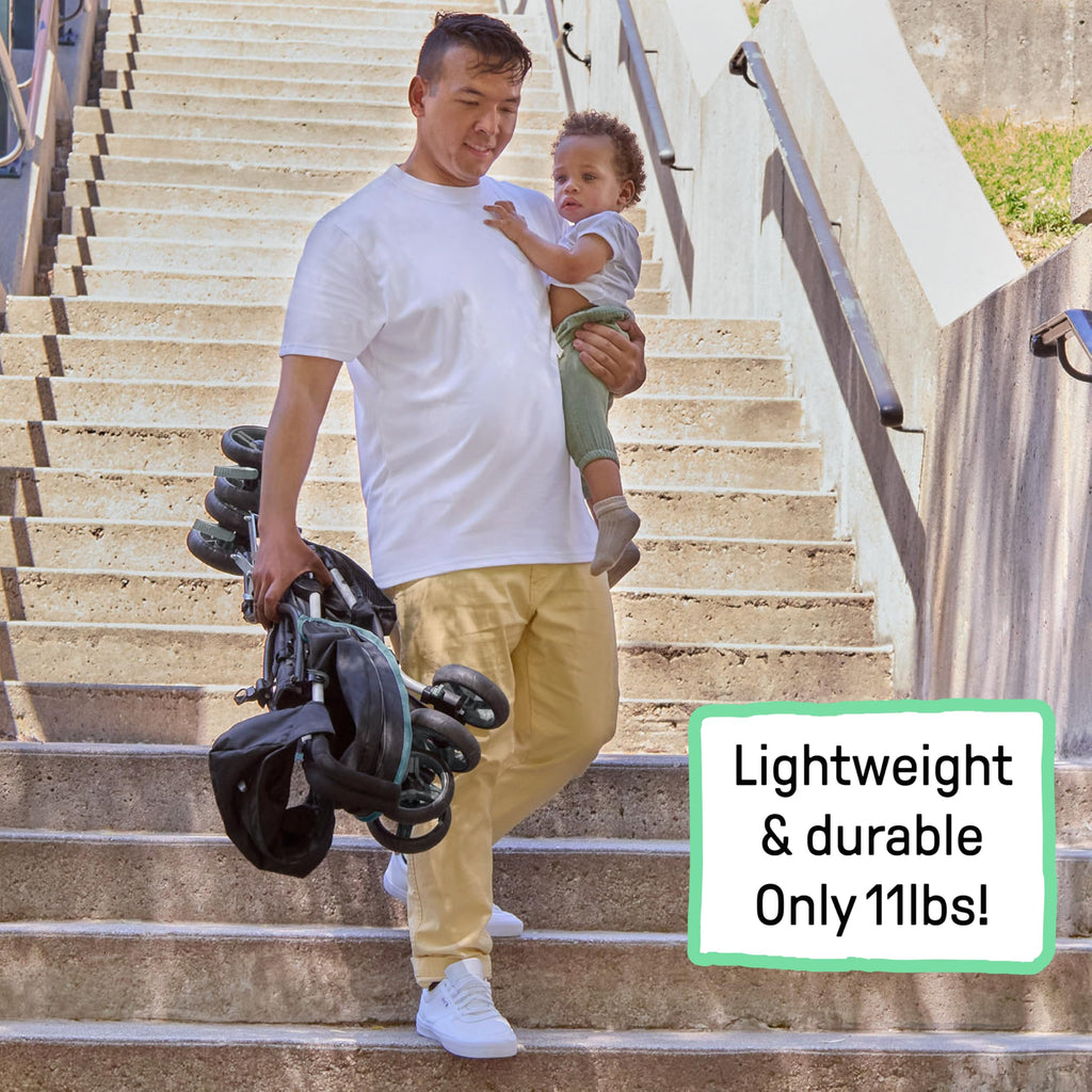 Lightweight Compact Fold Stroller with Canopy and Recline, Slate Grey K721629