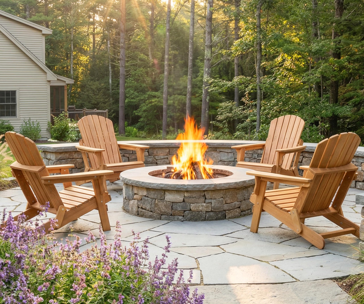Oversize Wooden Outdoor Folding Chair Set of 2 C628