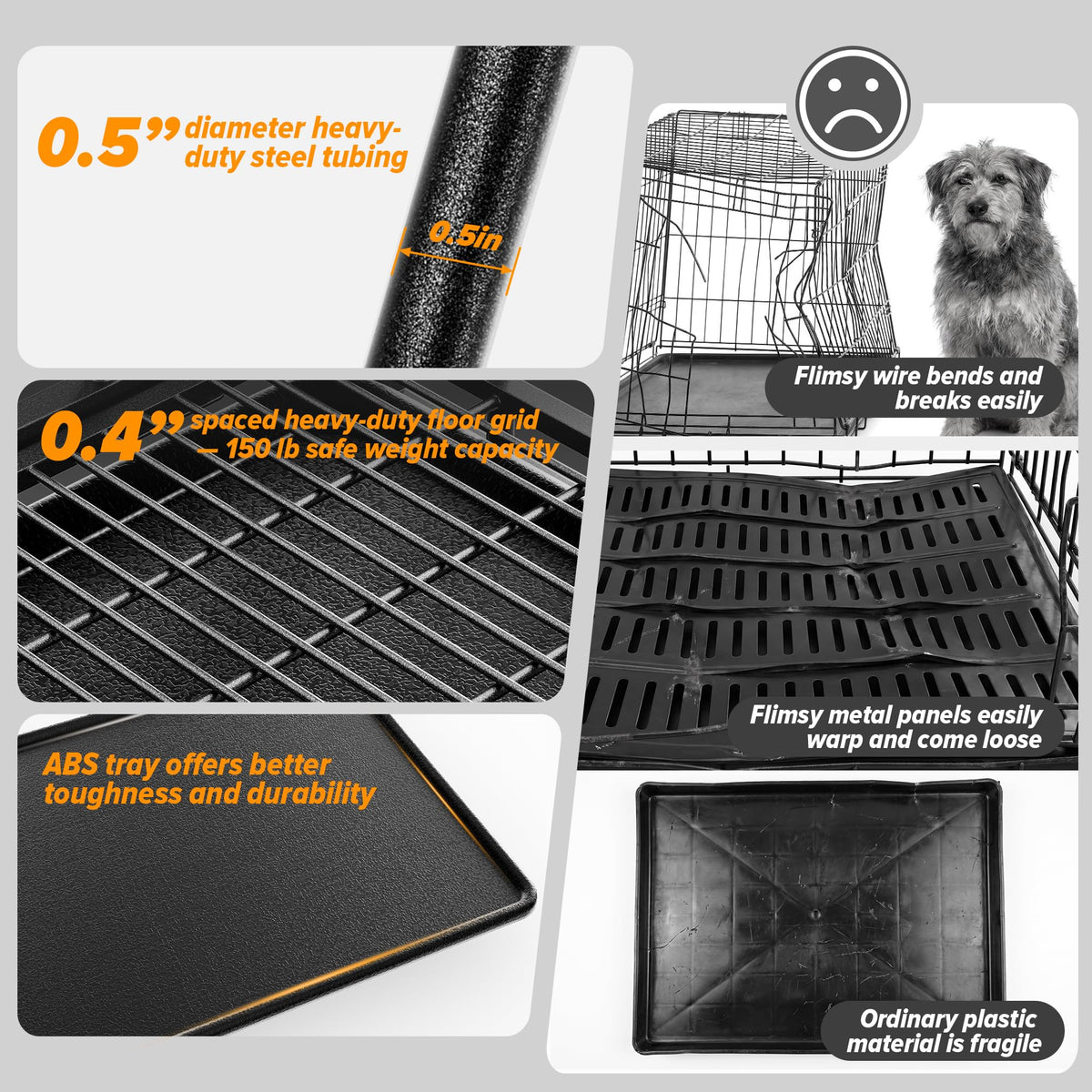 48 Inch Heavy Duty Dog Crate J894016