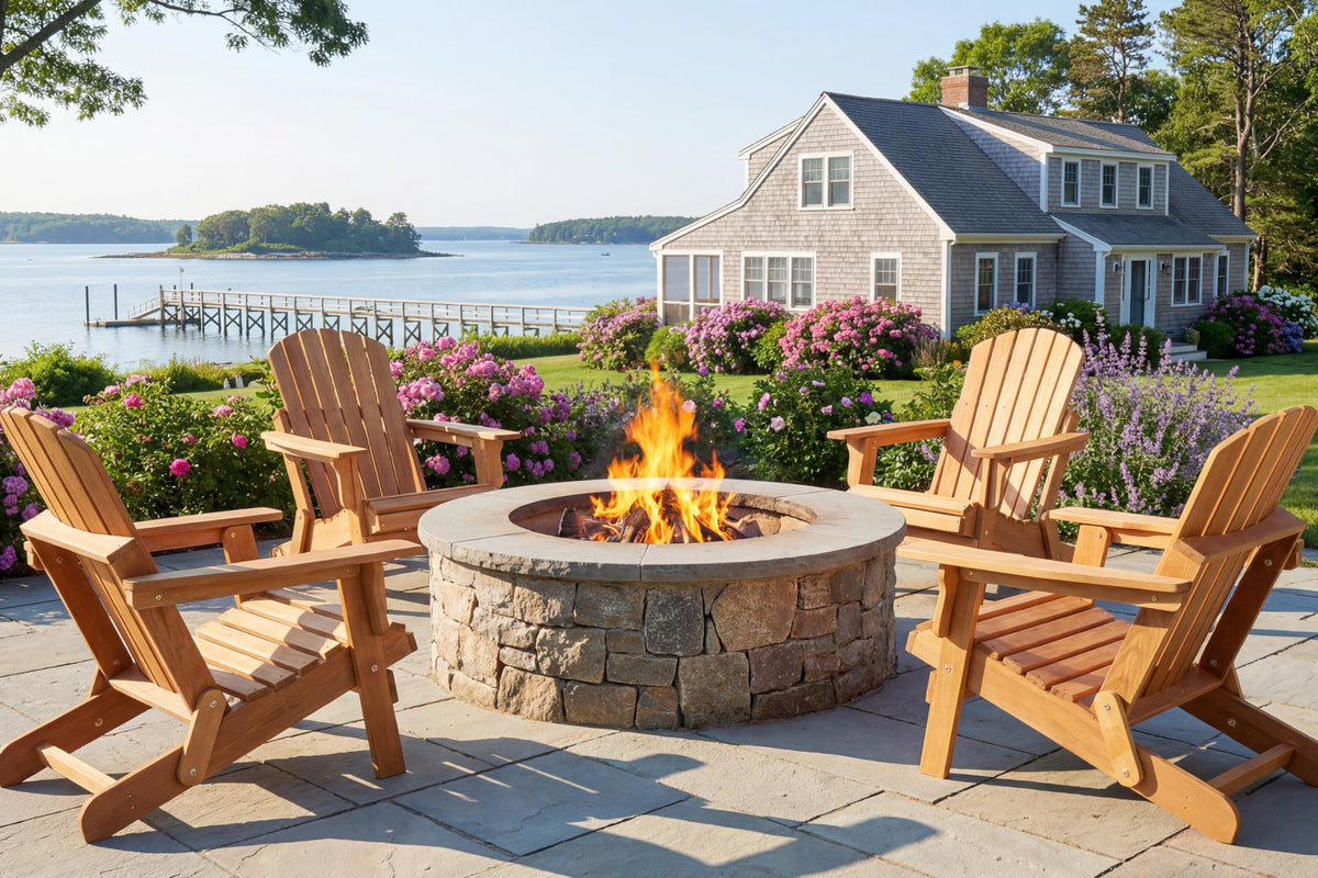 Oversize Wooden Outdoor Folding Chair Set of 2 C628