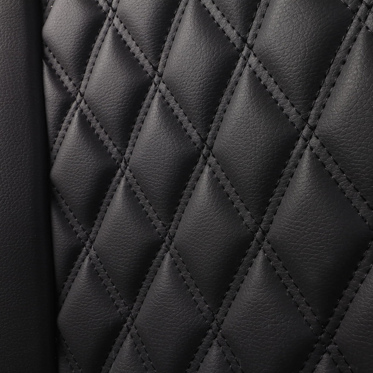 Waterproof Synthetic Leather Car Seat Covers 5PCS Full Set Black Red M3152