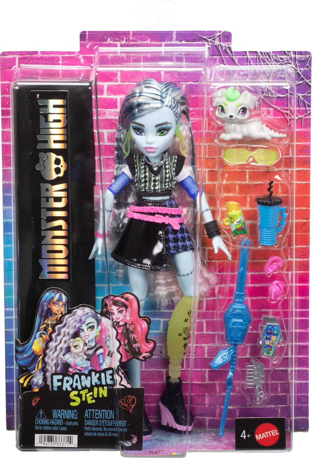 Frankie Stein Doll with Pet Dog W264800