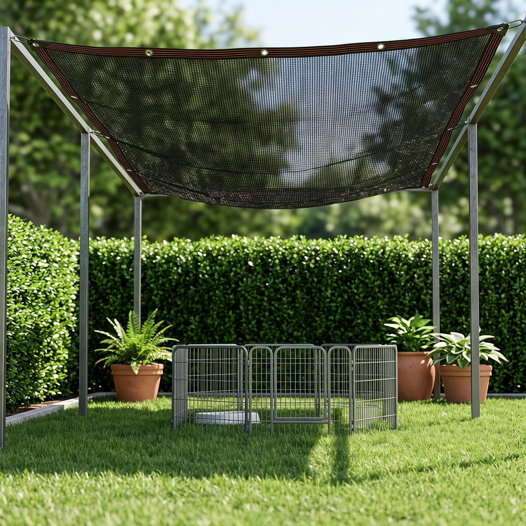 Outdoor Dog Kennel Cover 95% Shade Cloth Waterproof 10x10ft P72369