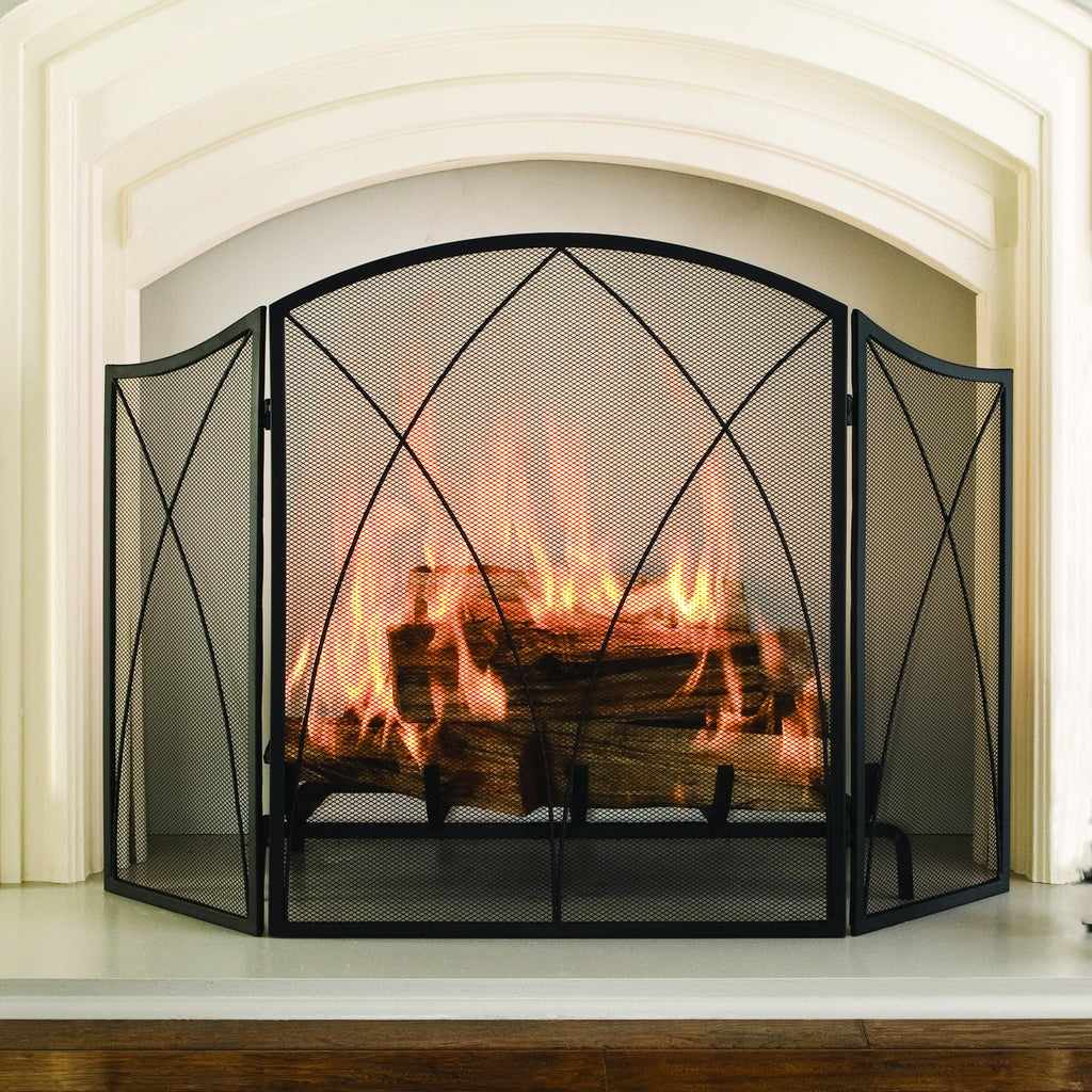 Arched 3-Panel Fireplace Screen T1966