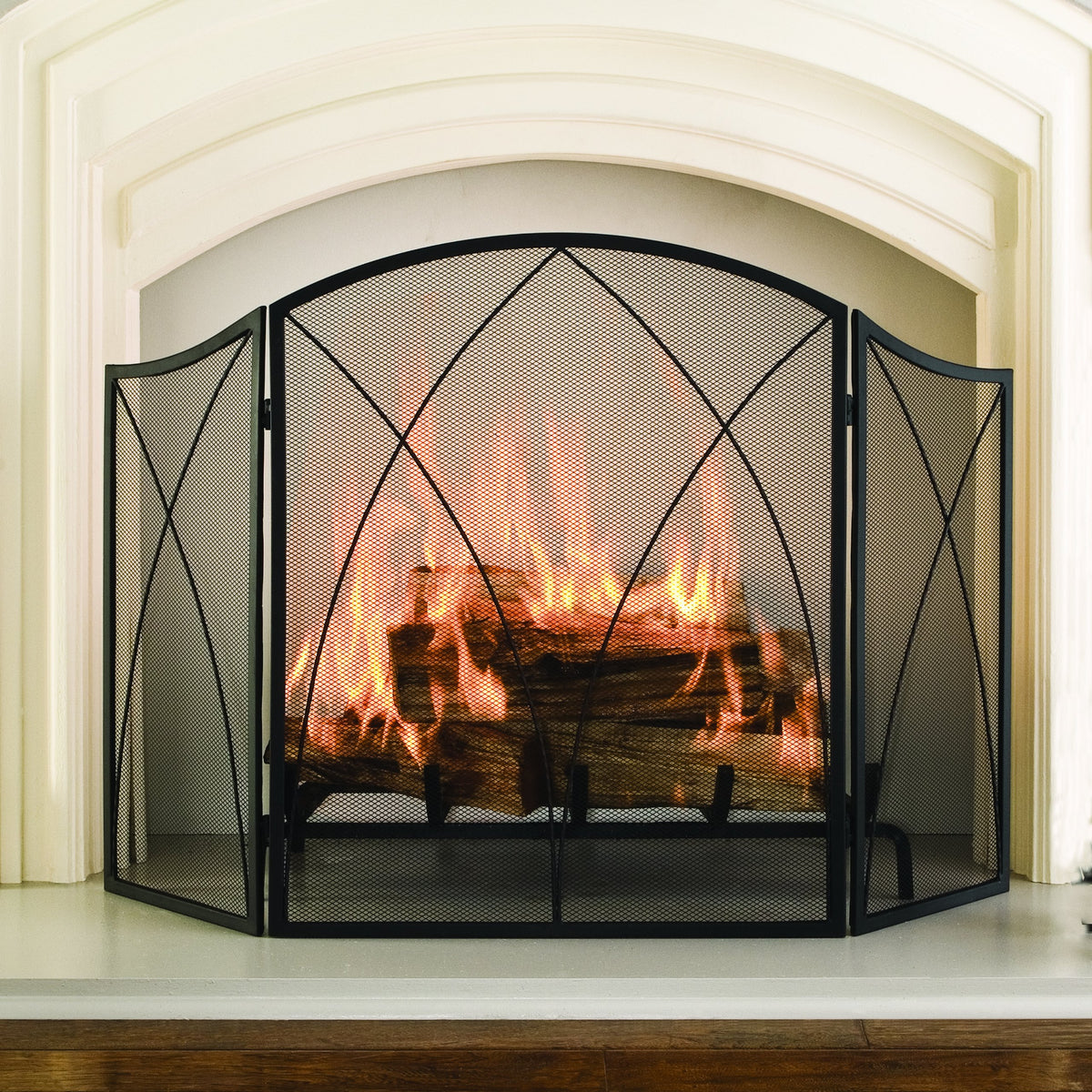 Arched 3-Panel Fireplace Screen T1966